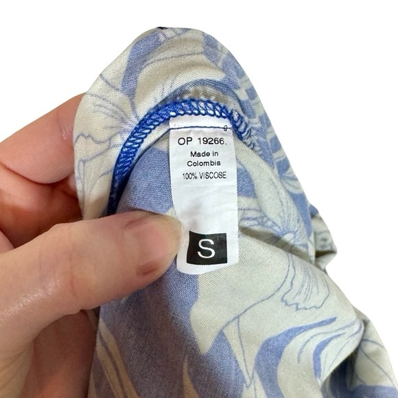 Maaji Wildest Dreams Tropical Plunge Open Back Button Front Maxi Dress Cover Up - Picture 11 of 16